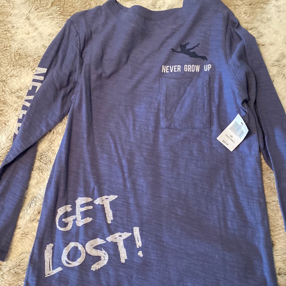 Brand new Disney boys long sleeve Peter Pan shirt